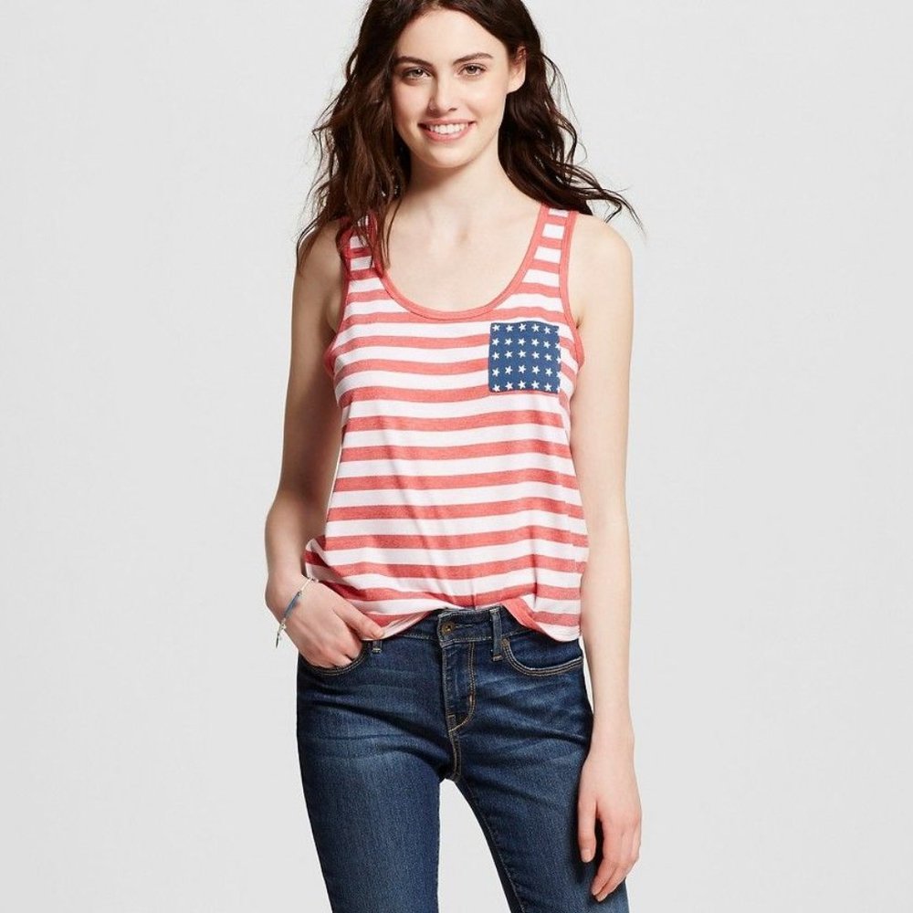 Fifth Sun Stripe & Star Pocket Graphic 4th Of July